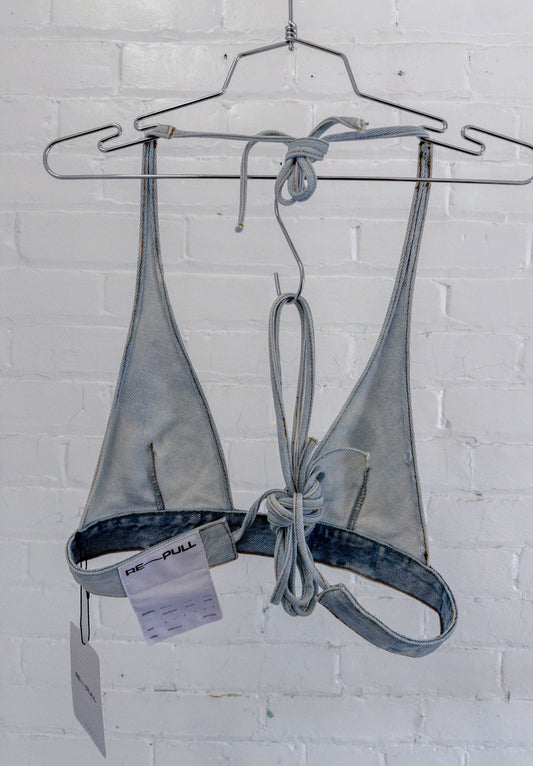 003 Circa Washed Denim Bra Top