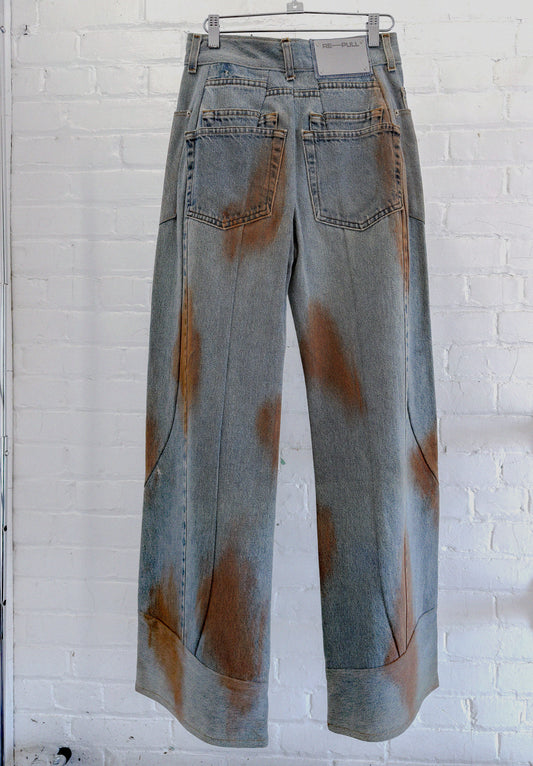 003 Clay Pavilion Stone Dyed Panelled Jeans