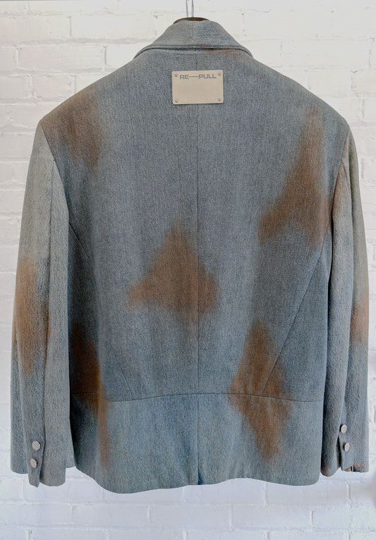 003 Ochre Stone Dyed Denim Blazer