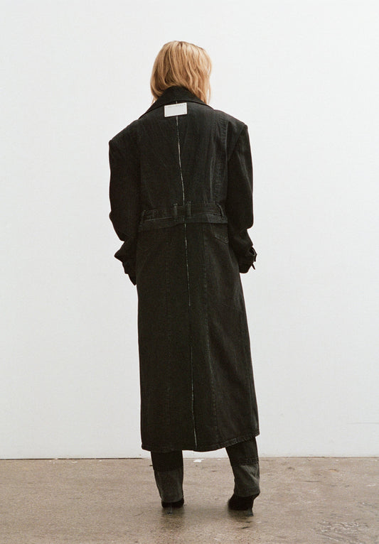 Flux Convertible Denim Trench Coat