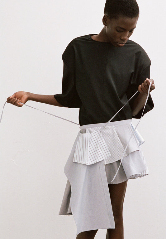 Pintra Convertible Ruffled Mini Skirt
