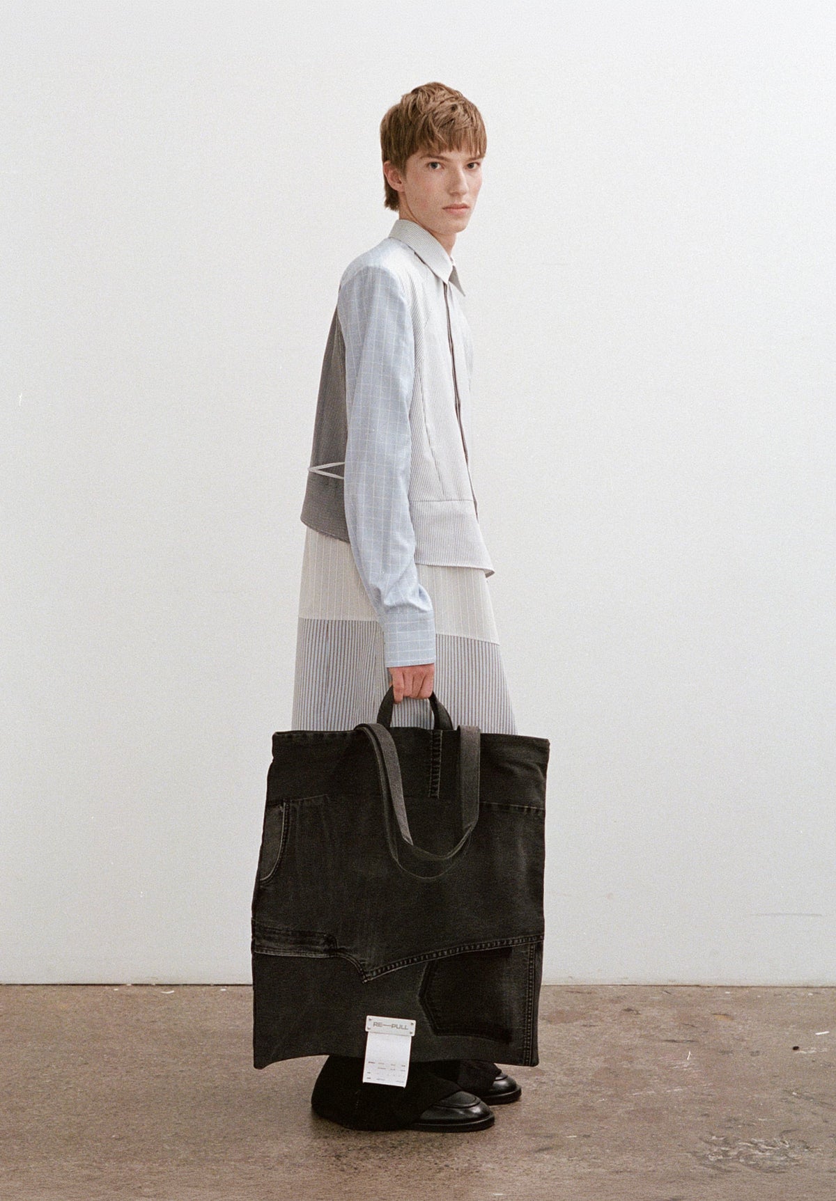 Stack Denim Oversized Tote Bag