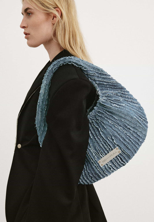 Lobe Textured Denim Bag