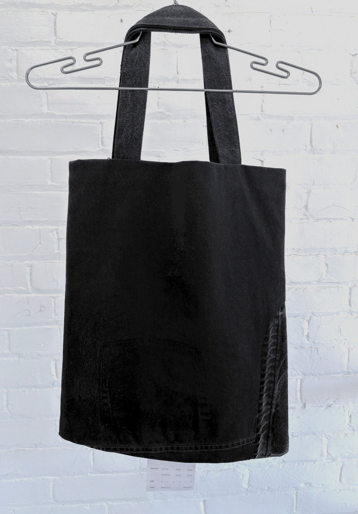 002 Lava Black Denim Tote Bag