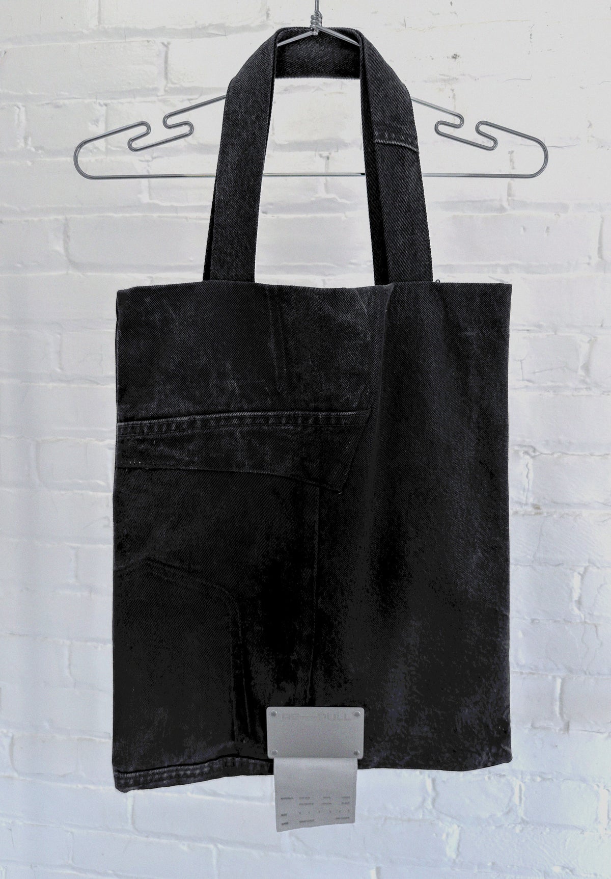 002 Lava Black Denim Tote Bag