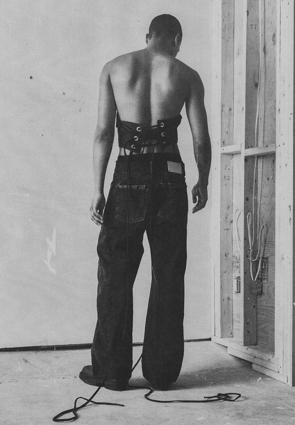 002 Nocta Pavilion Panelled Black Jeans