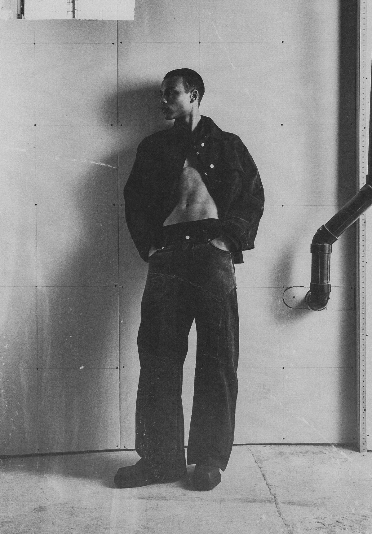 002 Nocta Pavilion Panelled Black Jeans