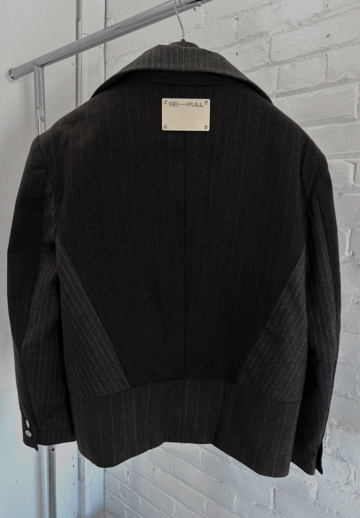002 Stria Tailored Pinstripe Blazer