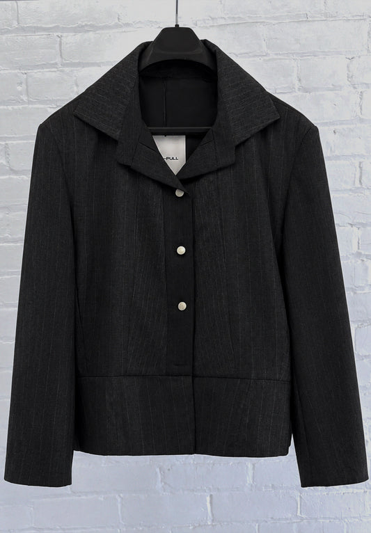 002 Stria Tailored Pinstripe Blazer