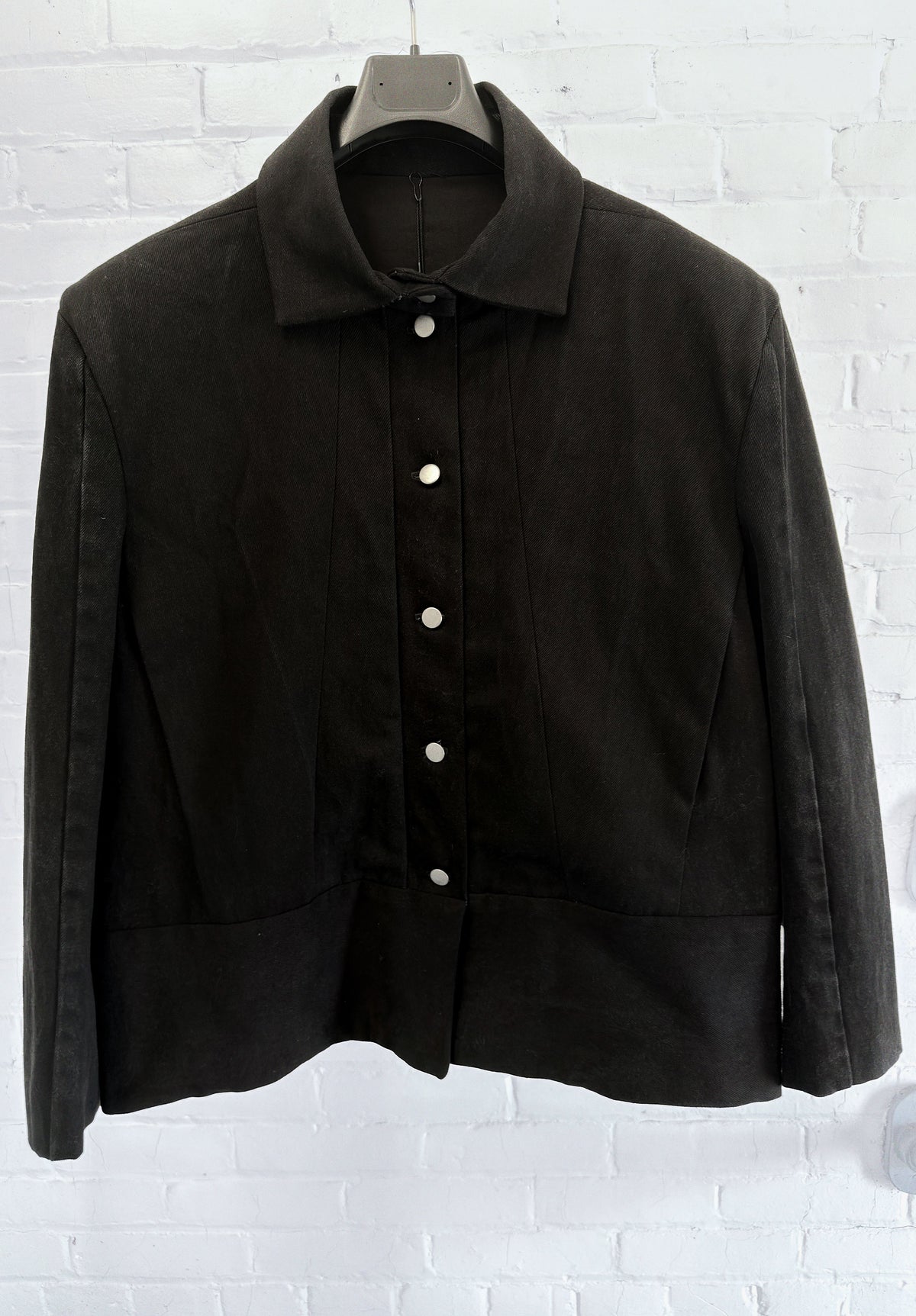 002 Umbra Boxy Black Denim Blazer