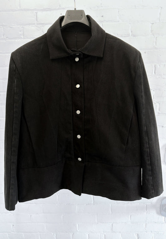 002 Umbra Boxy Black Denim Blazer