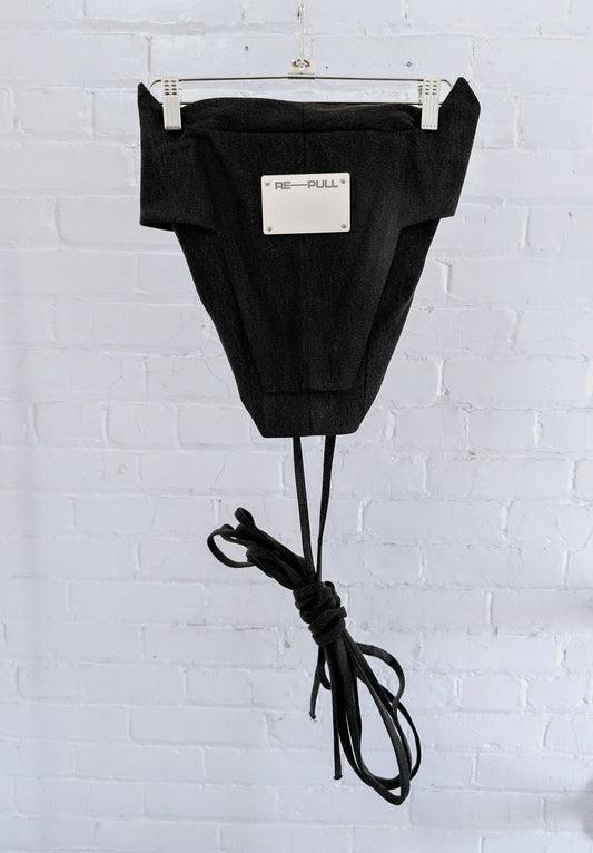 002 Vine Black Denim Corset