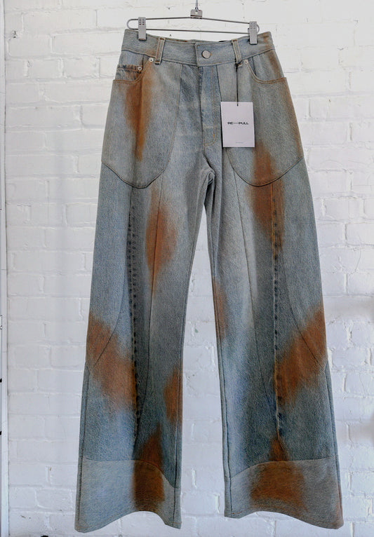003 Clay Pavilion Stone Dyed Panelled Jeans