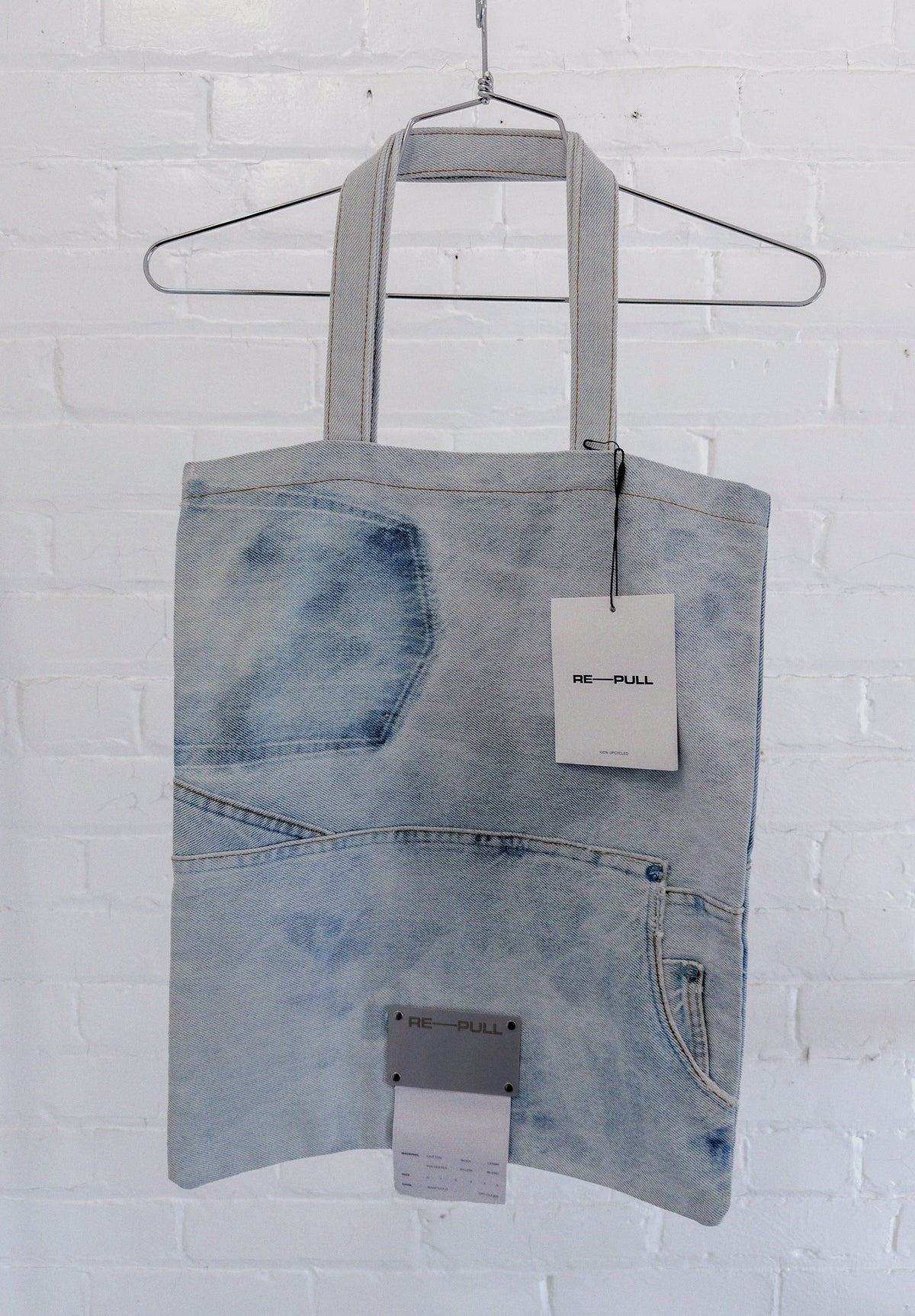 003 Marl Washed Denim Tote Bag