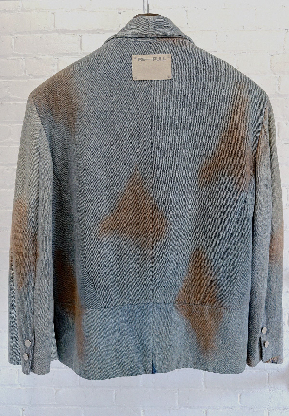 003 Ochre Stone Dyed Denim Blazer
