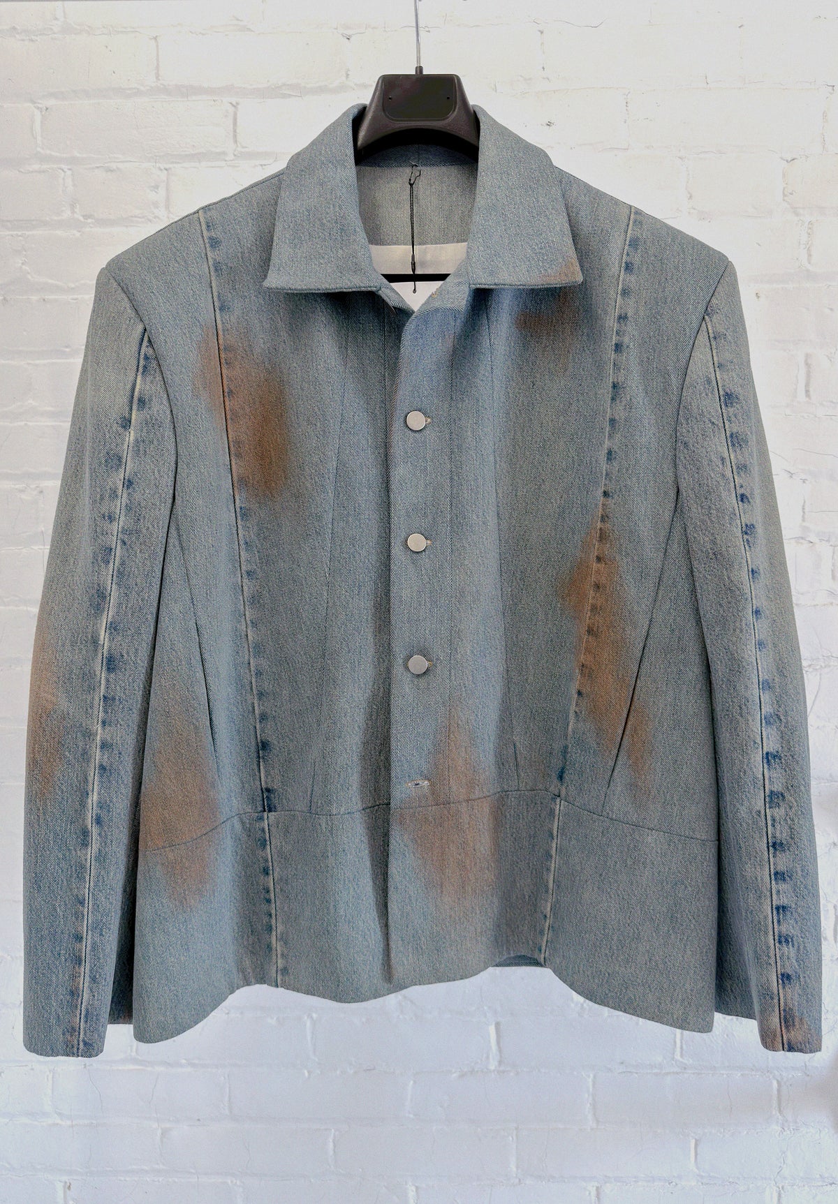003 Ochre Stone Dyed Denim Blazer