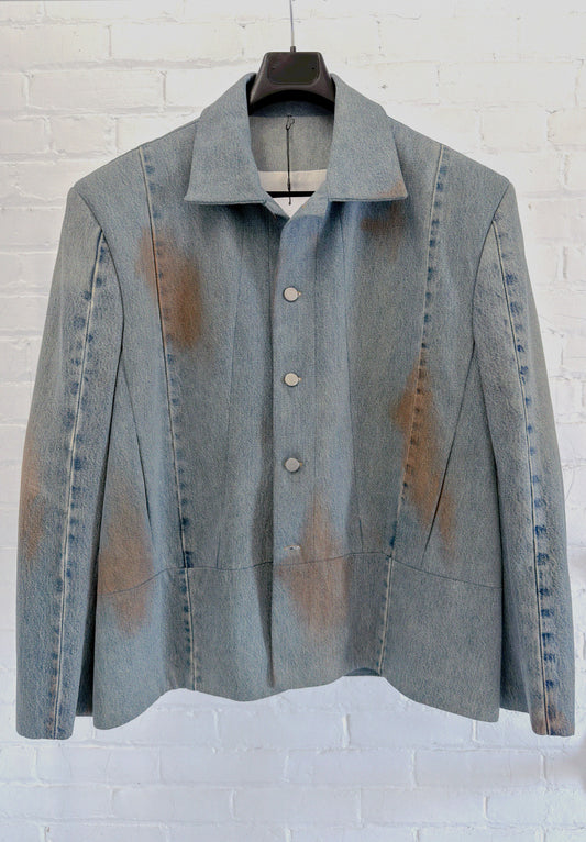 003 Ochre Stone Dyed Denim Blazer