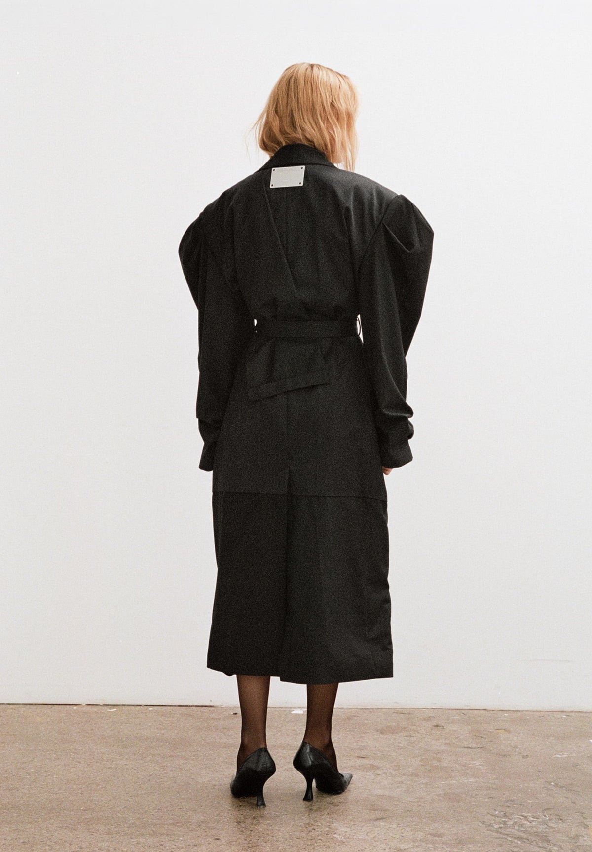 Avris Draped Tailored Coat