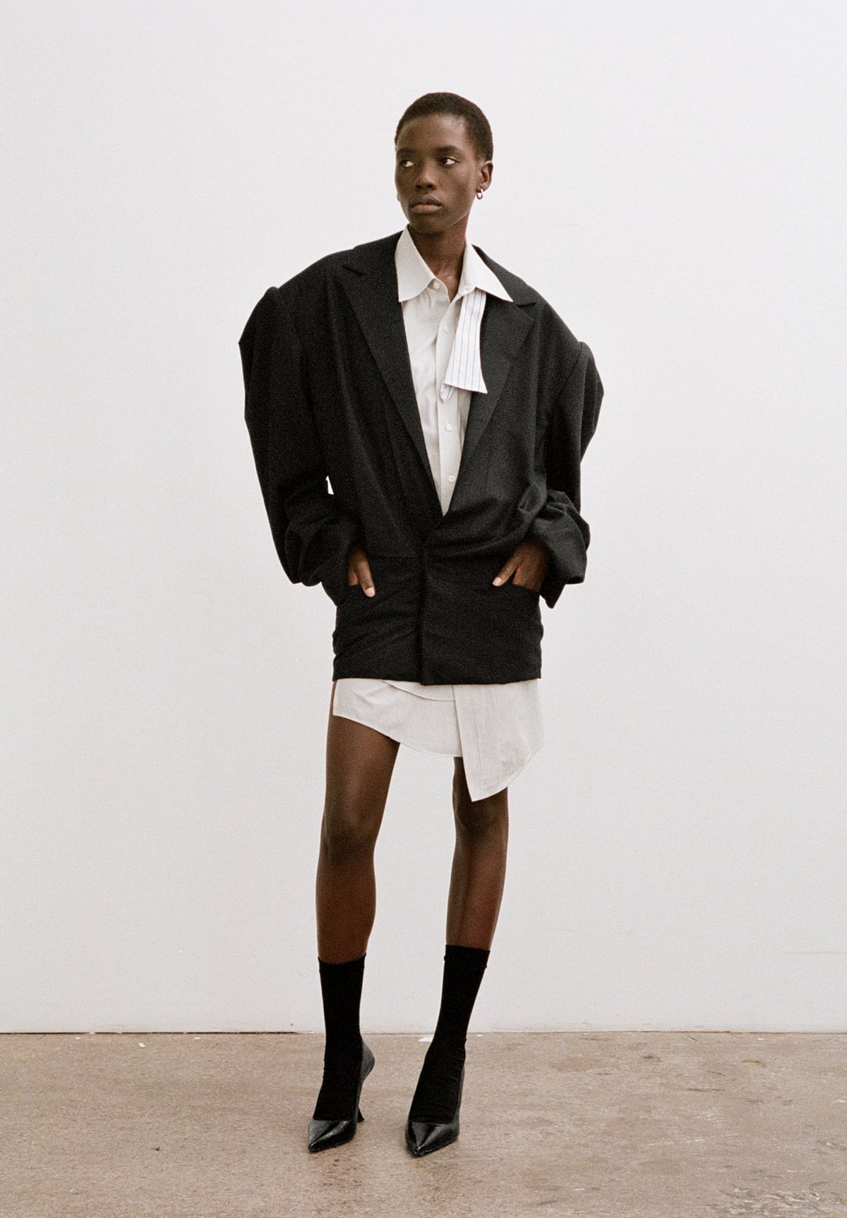 Brivon Convertible Tailored Oversized Blazer