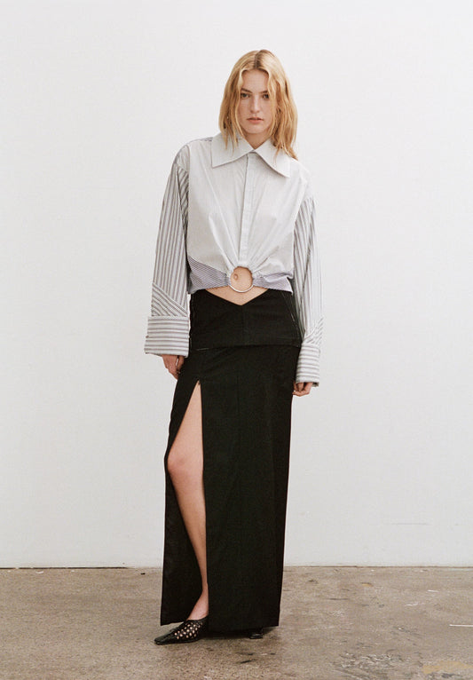 Eave Cropped Dress Shirt