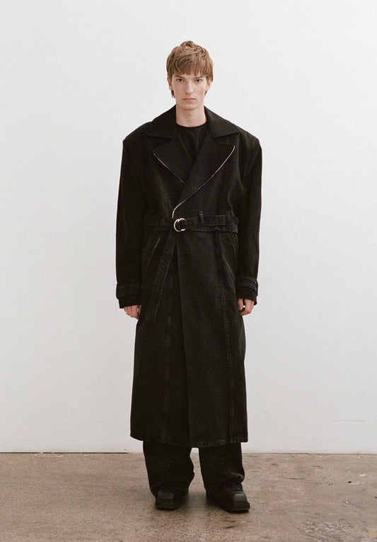 Flux Convertible Denim Trench Coat