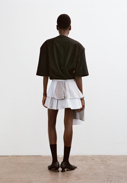 Pintra Convertible Ruffled Mini Skirt