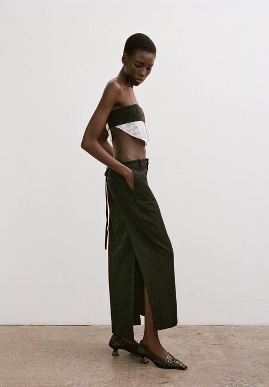 Pith Tailored Apron Maxi Skirt