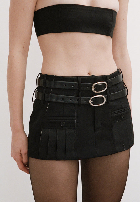 Pylon Tailored Pleated Mini Skirt