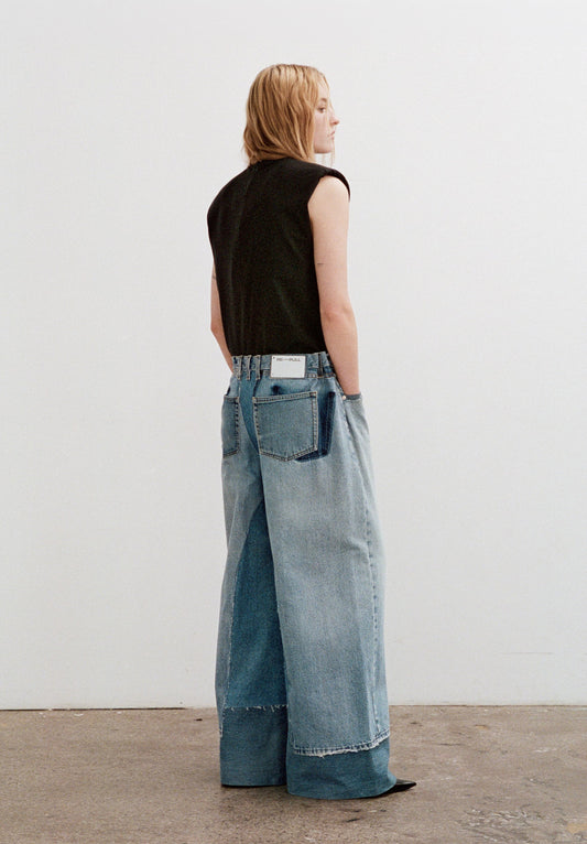 Scalar Baggy Trompe-l'œil Jeans