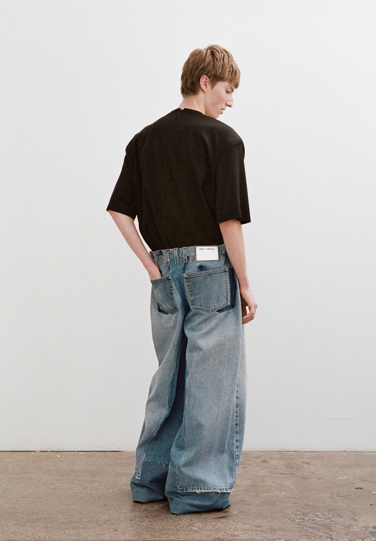 Scalar Baggy Trompe-l'œil Jeans