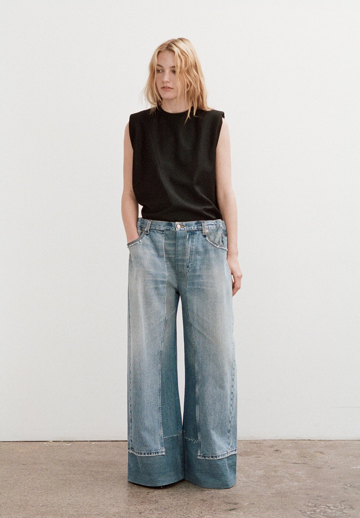Scalar Baggy Trompe-l'œil Jeans