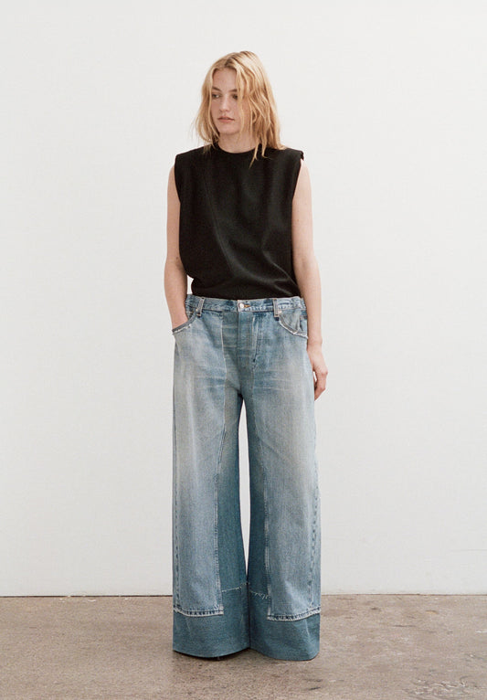 Scalar Baggy Trompe-l'œil Jeans