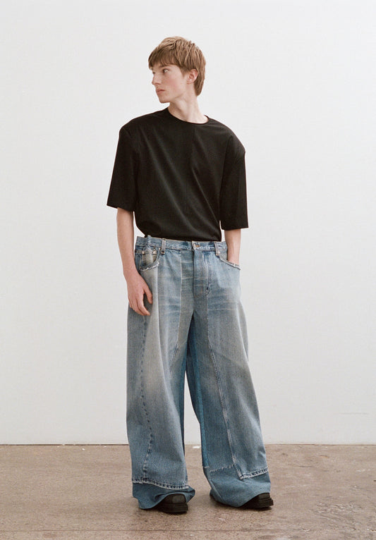 Scalar Baggy Trompe-l'œil Jeans