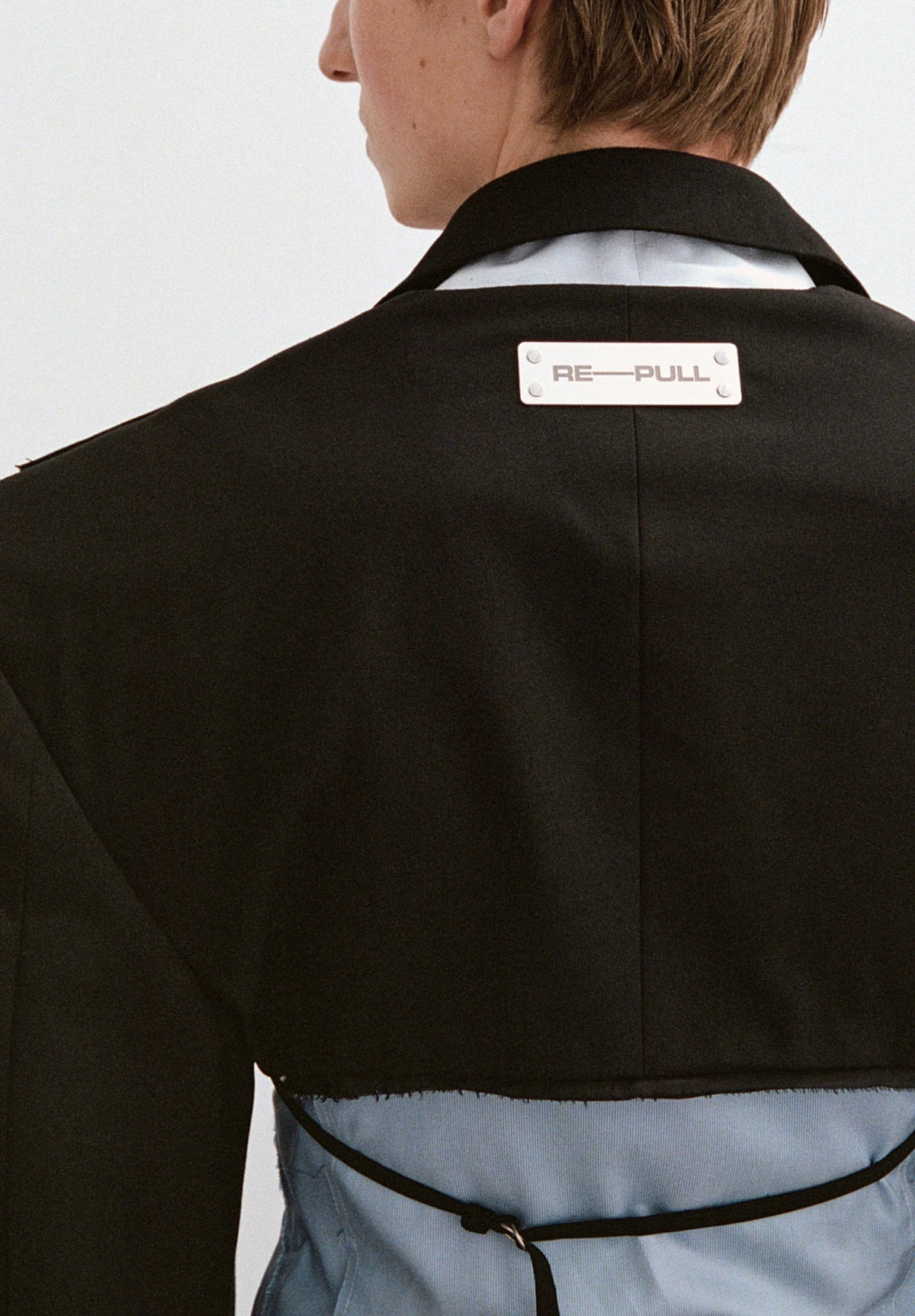 Slate Modular Cropped Tailored Blazer