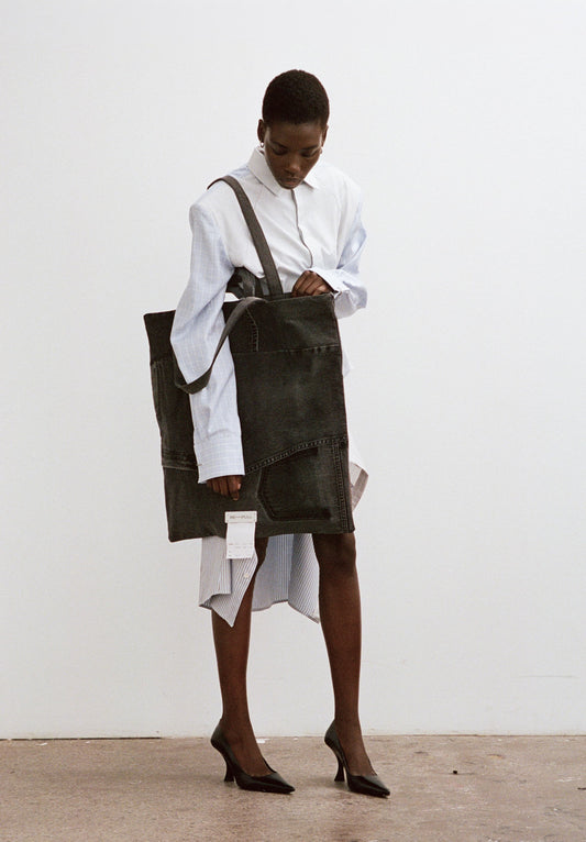 Stack Denim Oversized Tote Bag
