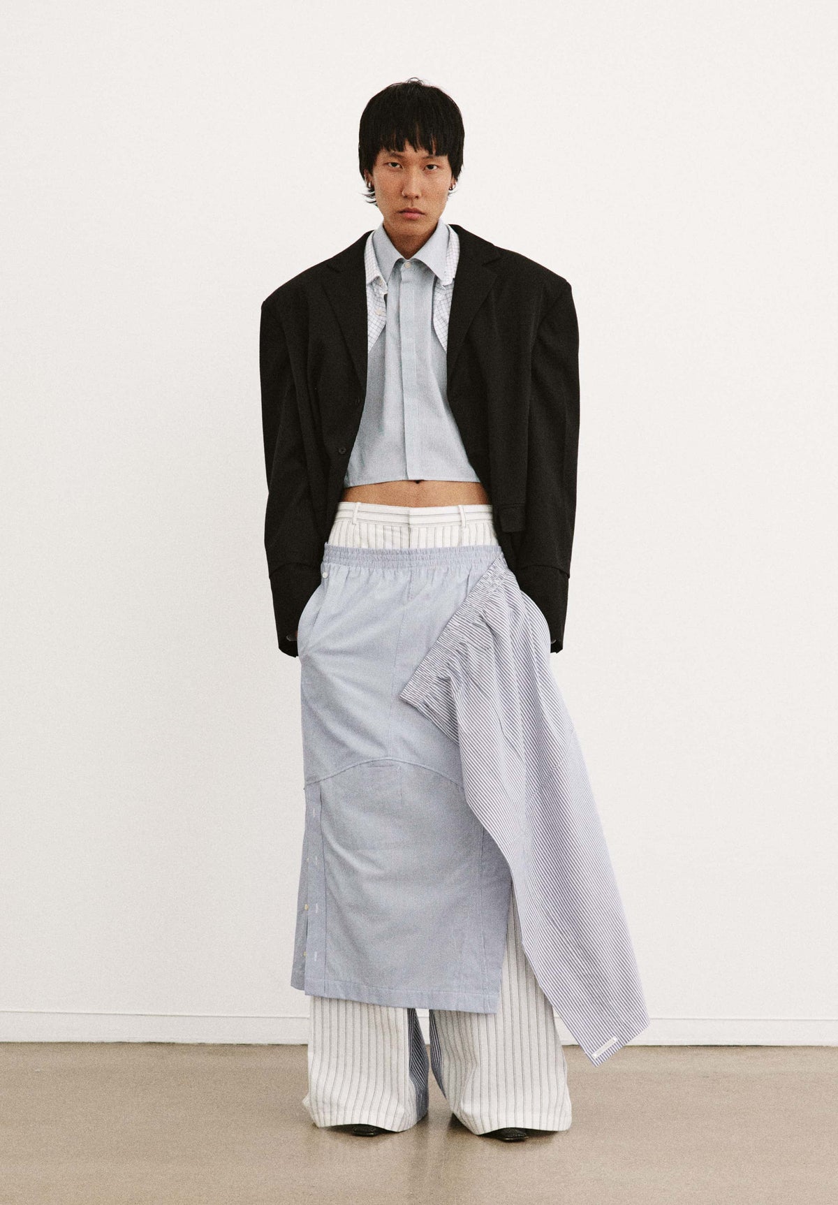 Hinge Convertible Shirting Wrap Skirt