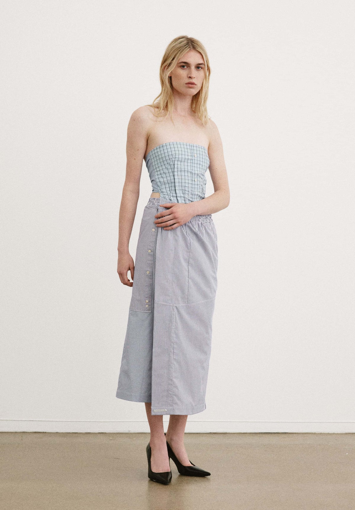 Hinge Convertible Shirting Wrap Skirt