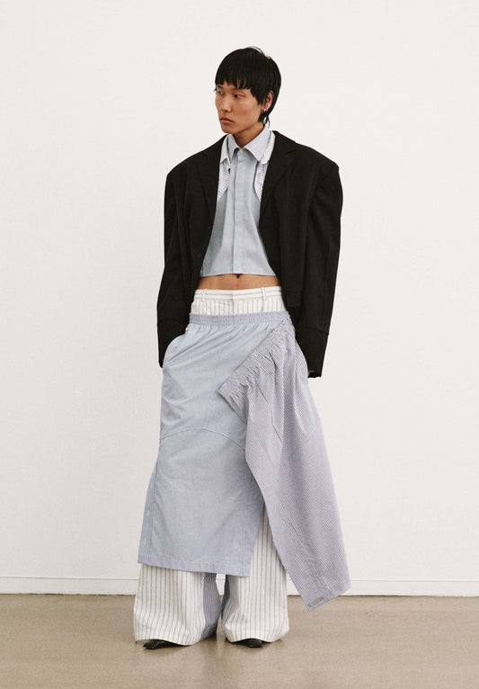 Hinge Convertible Shirting Wrap Skirt