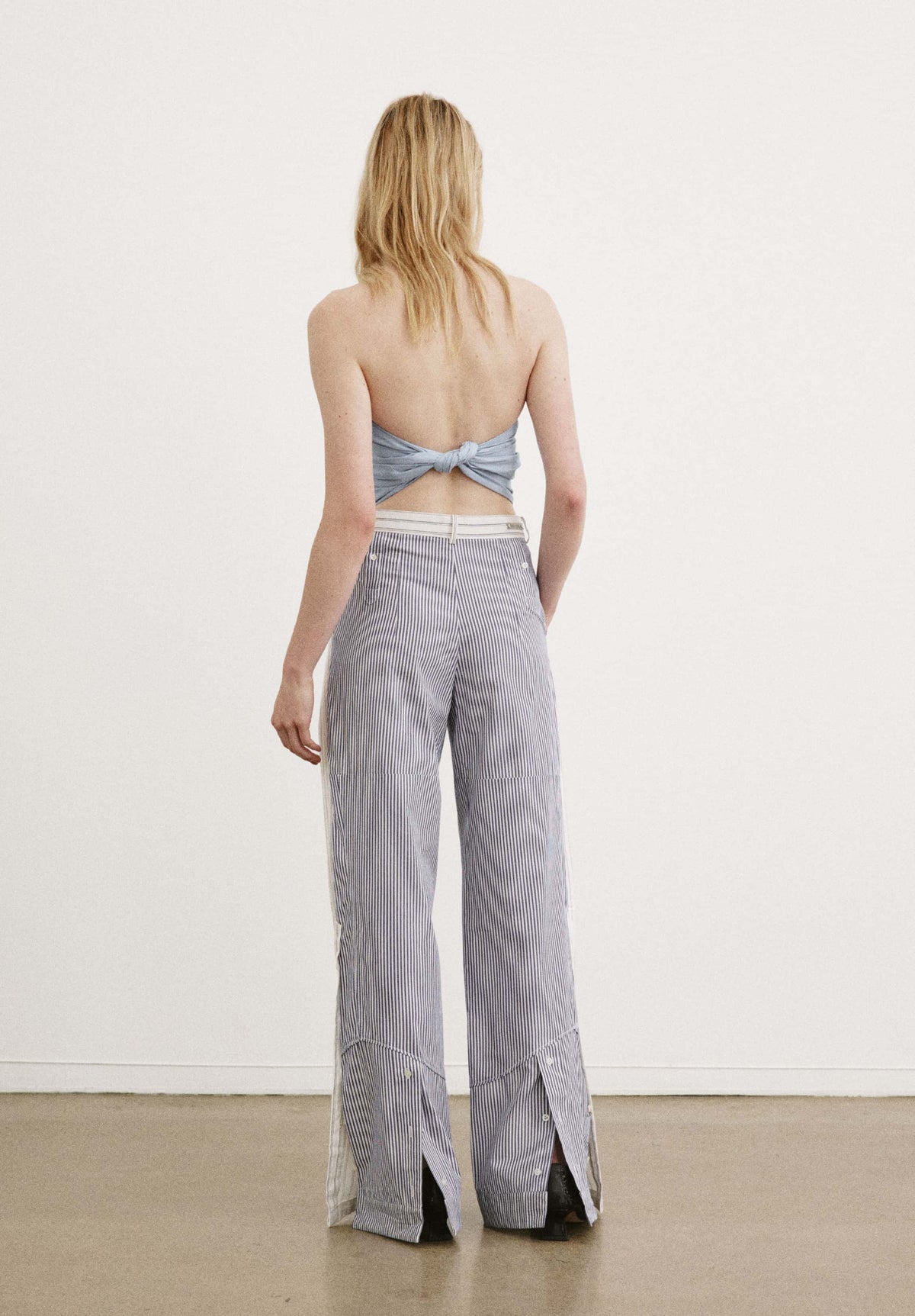 Orthen Wide Leg Shirting Trouser