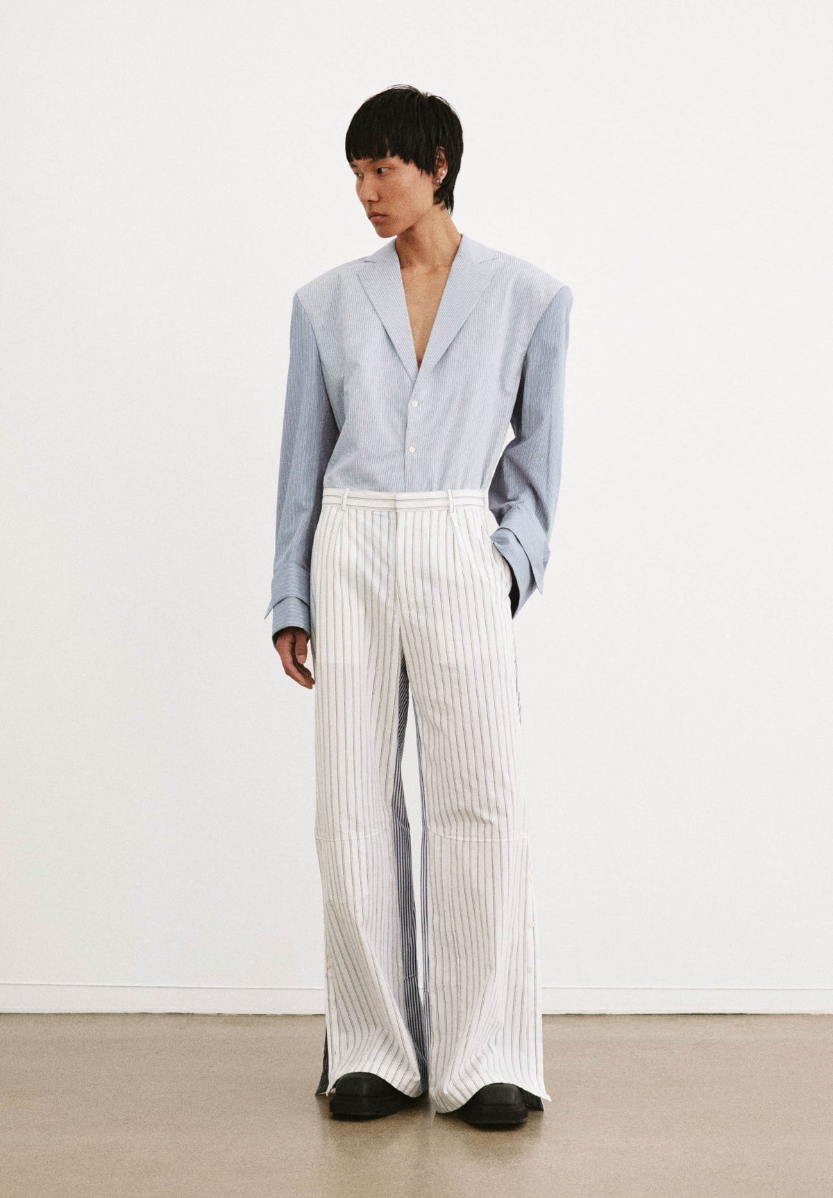 Orthen Wide Leg Shirting Trouser