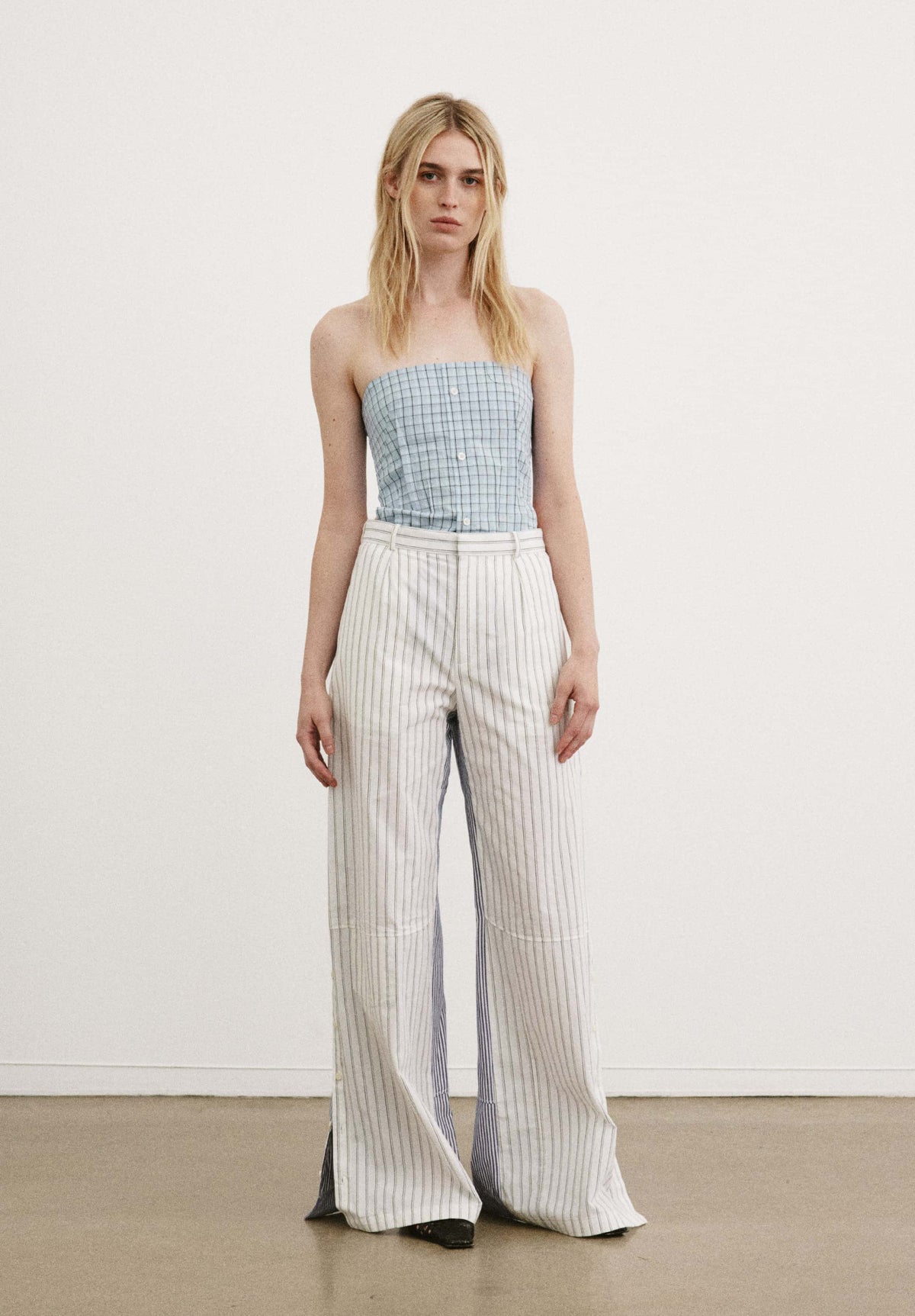 Orthen Wide Leg Shirting Trouser