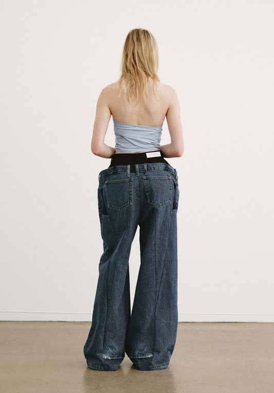 Reeve Strapless Shirting Top